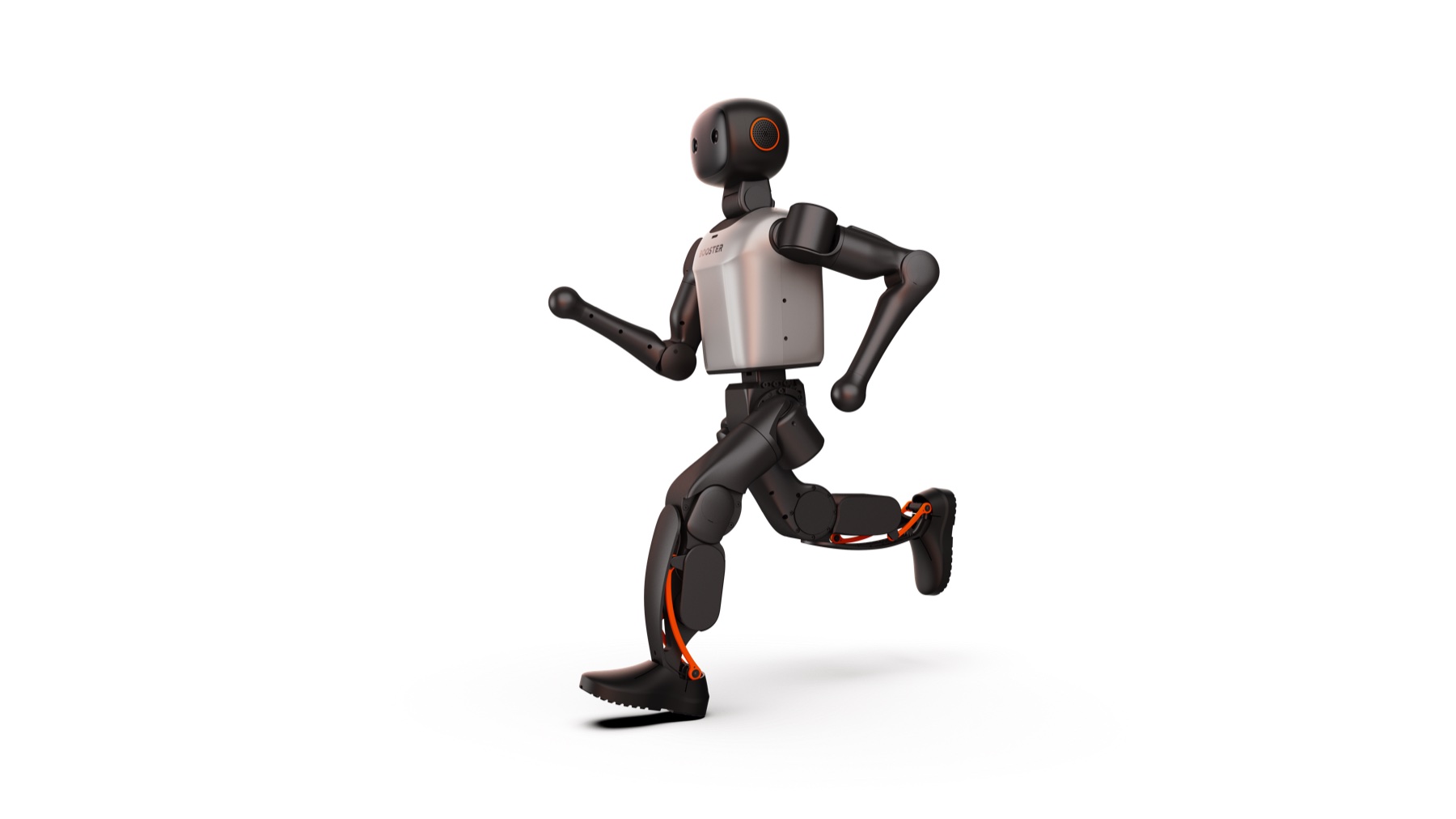 Booster K1 humanoid robot in a running pose